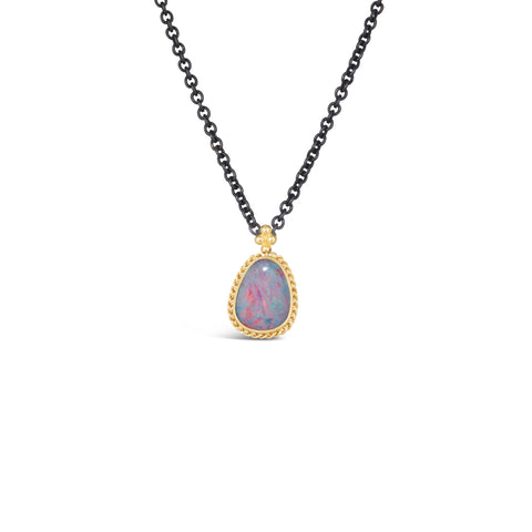 Australian Opal Pendant Necklace, October Birthstone Pendant Necklace –  Cantik